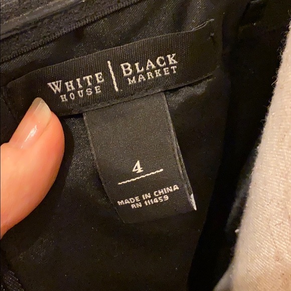 White House Black Market| strapless satin dress - Picture 4 of 5